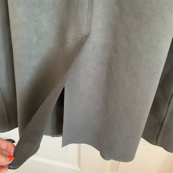 Black Label Couture Love for Humanity
Couture Grey Suede Trench Coat - Picture 9 of 10